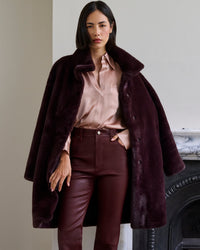 Blair Coat in Burgundy