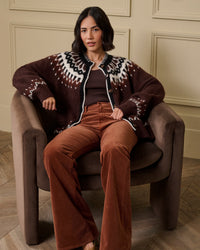 Hue Cardigan in Brun Aberdeen