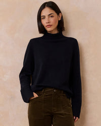 Mockneck Sweater in Navy