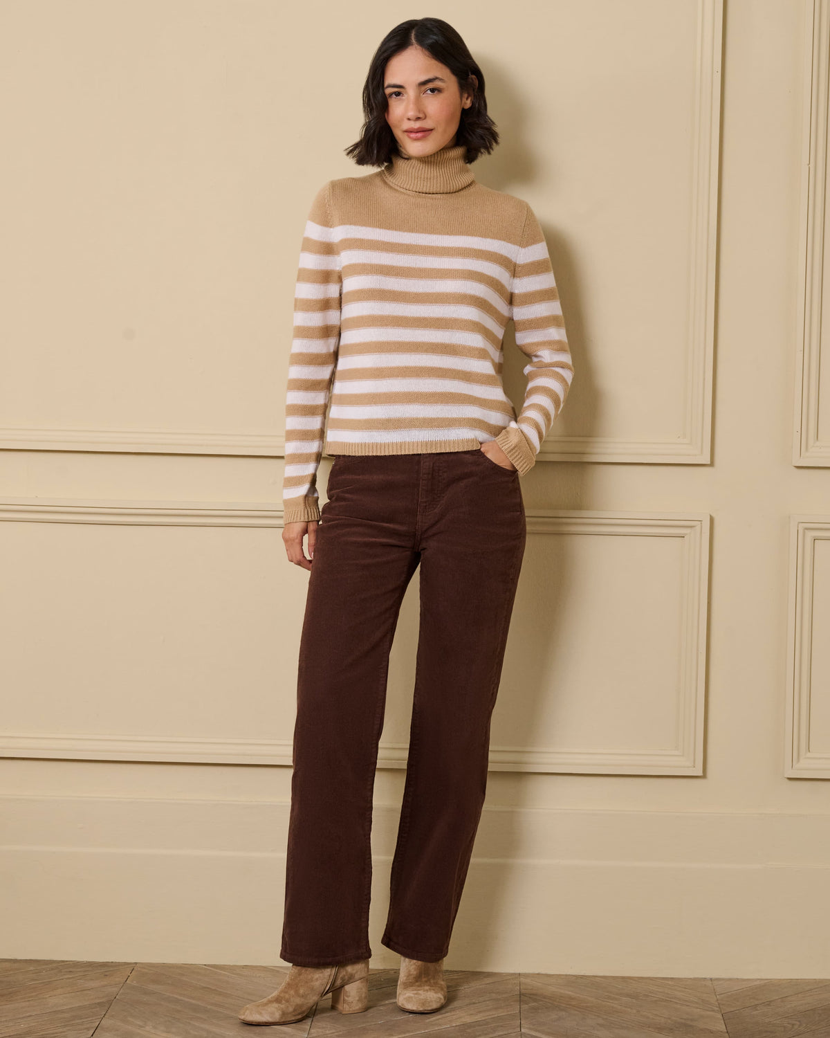 Brinley Straight Jean in Wood Brown