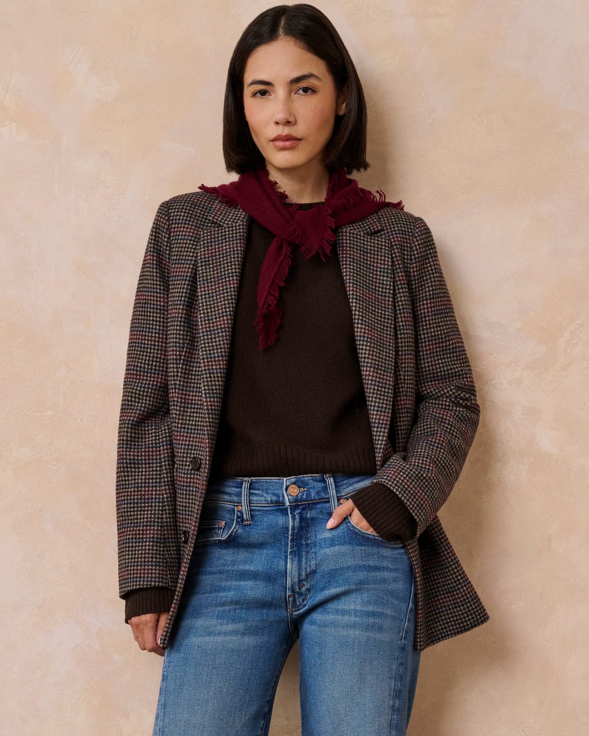 Jac Jacket in Oxford Plum