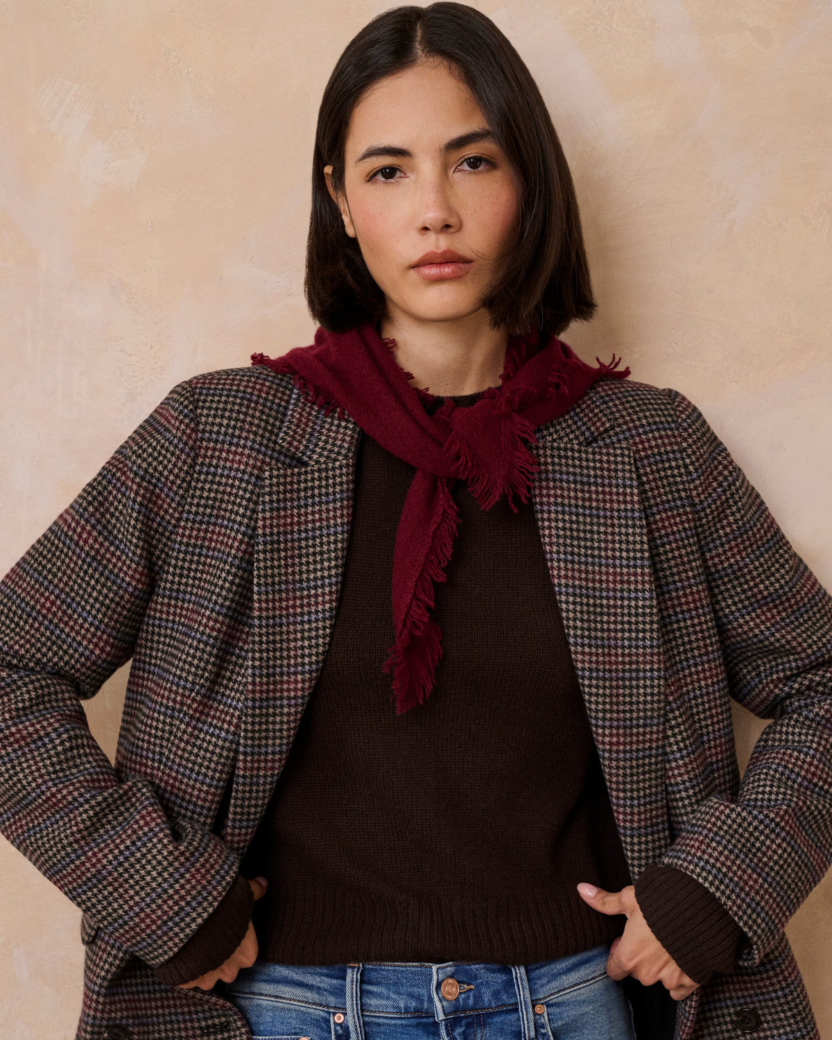 Jac Jacket in Oxford Plum