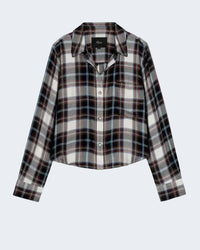 Malin Shirt in Onyx Mocha Chartreuse