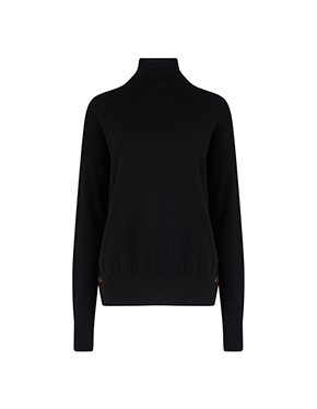 HARRIS WHARF LONDON - Side Button Jumper In Black