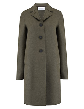 HARRIS WHARF LONDON - Boxy Coat In Hunting Green
