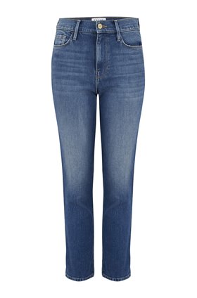 Frame Le Sylvie Straight Crop Jean in Marlin