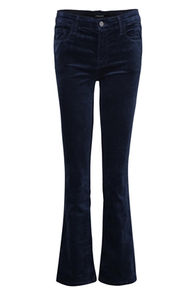 J Brand Jeans Selena Cropped Bootcut Jean in Dark Iris Velvet