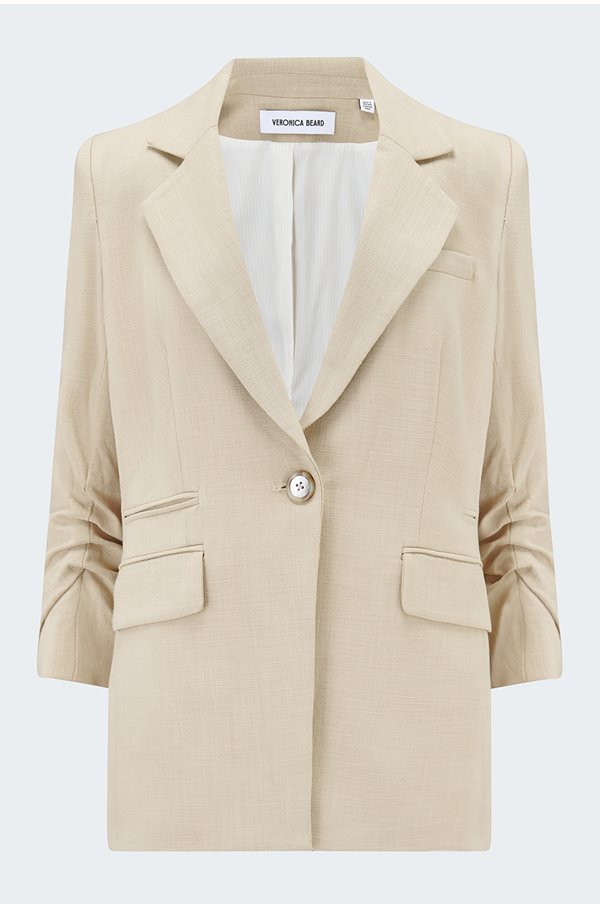 Veronica Beard Battista Dickey Jacket In Stone Khaki In Neutral