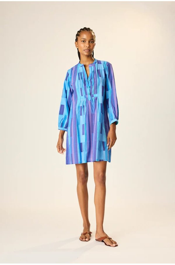 Natalie Martin Sammie Short Dress In Sea Glass Blue