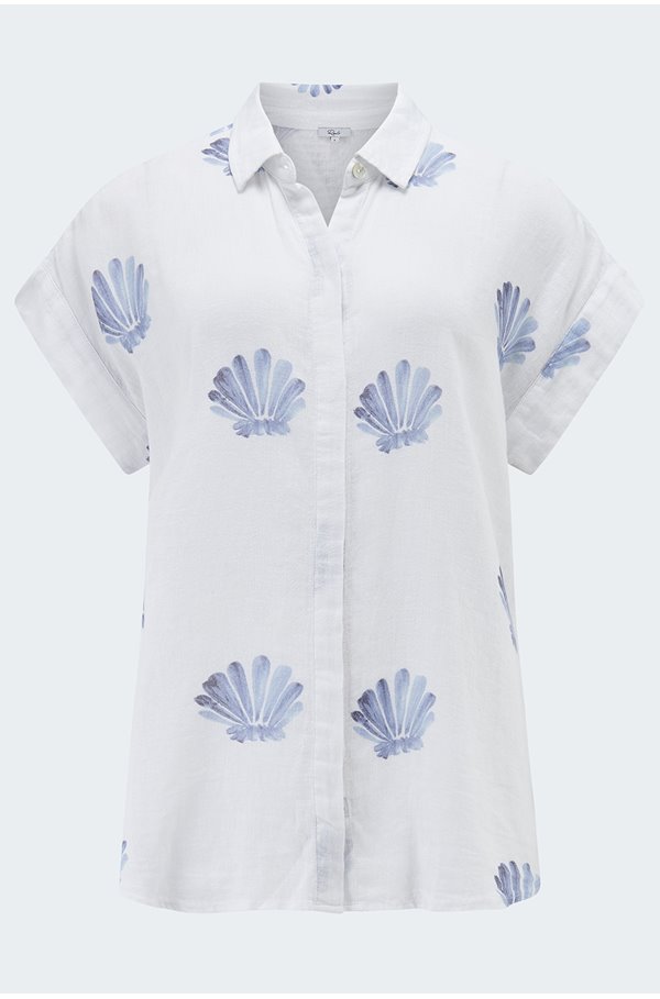 Rails Jamie Shirt In Blue Seashells