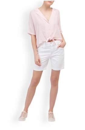 J Brand Jeans Billey High Rise Denim Short in White