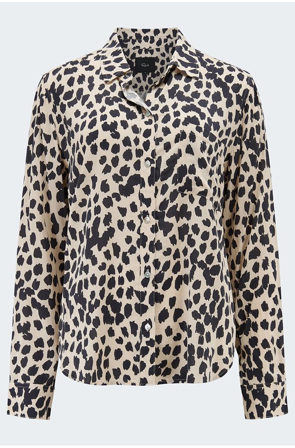 Rails Josephine Jaguar Print Button-up Shirt In Neutral