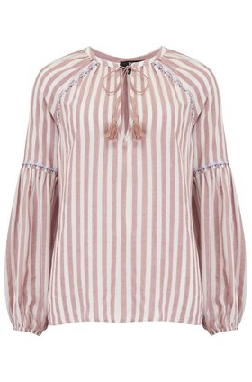 Paige Jovannie Blouse in Muted Clay Cove Stripe 
