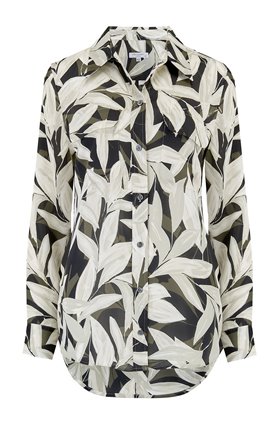 Equipment Slim Signature Shirt in Palmette True Black Multi