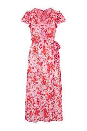 Lily & Lionel Trixie Dress in Forget Me Not Red and Pink