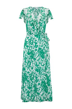Lily & Lionel Trixie Dress in Forget Me Not Green and White