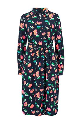 Essentiel Antwerp Tong Shirt Dress in Blue Floral