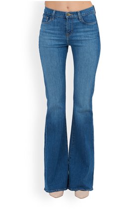 J Brand Valentina High-Rise Flare in Endeavor