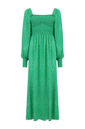 Rixo Marie Maxi Dress in Micro Green Floral