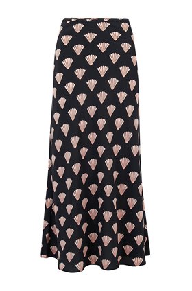 Rixo Kelly Skirt in Gold Foil Shell