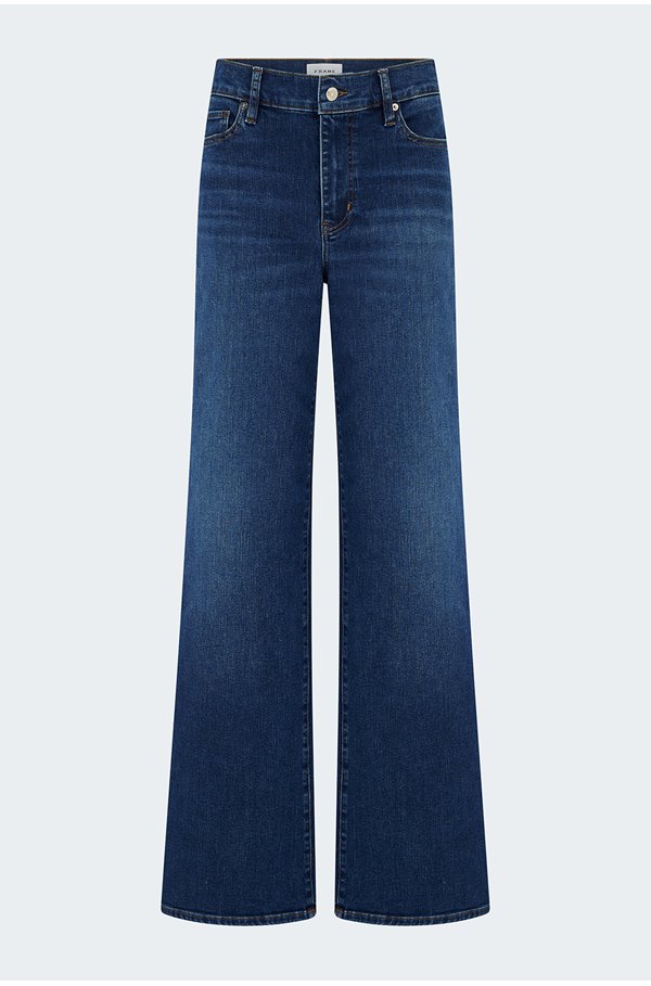 Frame Le Slim Palazzo Long In Solace In Blue