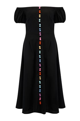 Olivia Rubin Harry Midi Dress in Black