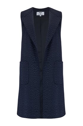 Helene Berman Animal Waistcoat in Navy