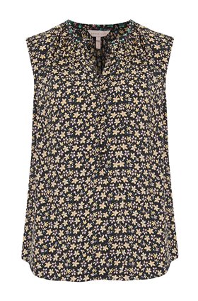 Rebecca Taylor Louisa Floral Top in Yellow Combo