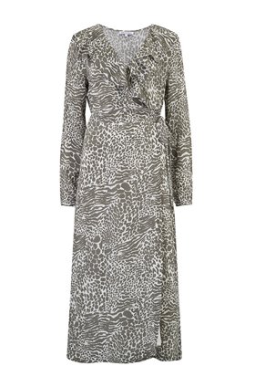Lily & Lionel Trixie Dress in Animal Khaki