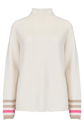 Jumper1234 Secret Stripe Winter Jumper in Cream