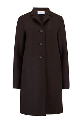 Harris Wharf London Boxy Coat in Chocolate