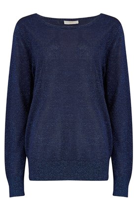 Jeff Knitwear Fizz Lurex Jumper in Blue