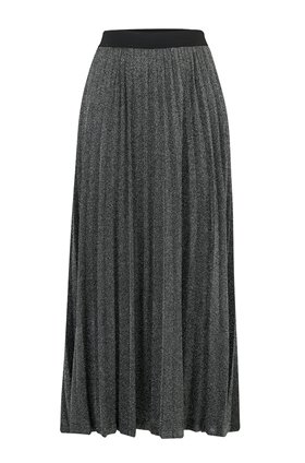 Jeff Knitwear Maya Lurex Skirt in Silver