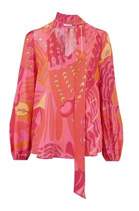 Rixo Moss Top in Butterfly Bright Pink
