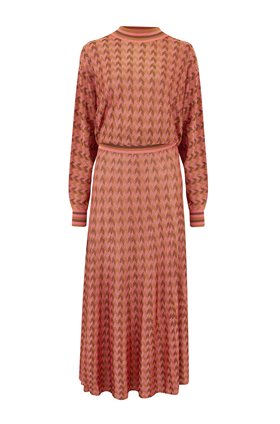 Rixo Anika Dress in Dogtooth Orange