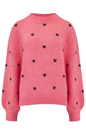 Rixo Ariana Jumper in Pink Heart