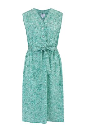 Trilogy Clothing Pippa Sleeveless Dress in Green Seedburst