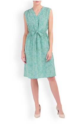 Trilogy Clothing Pippa Sleeveless Dress in Green Seedburst