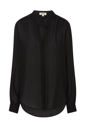 L'AGENCE Bianca Blouse in Black