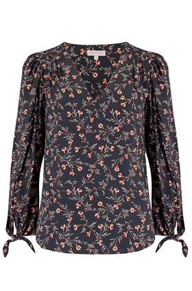 Rebecca Taylor Long Sleeve Lia Floral Top