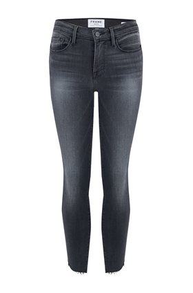Frame Le Skinny de Jeanne in Kinder Raw Hem