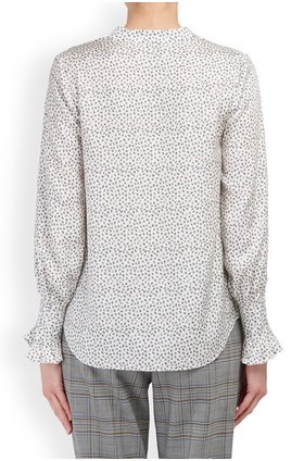 Tailored by Rebecca Taylor Long Sleeve Pyramid Top in Snow Combo