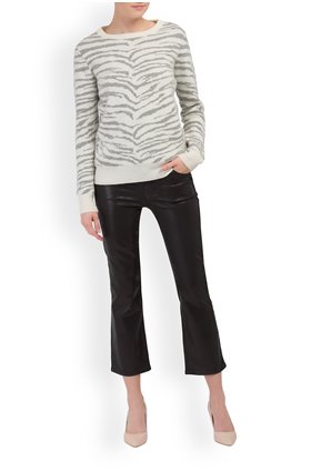 Madeleine Thompson Doc Zebra Jumper in Grey and Cream