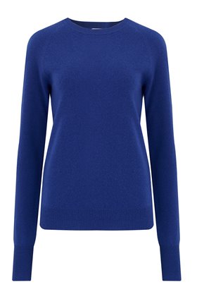 Madeleine Thompson Maddy Crew Exclusive Trilogy Plain Crew Jumper in Blue