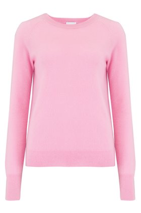 Madeleine Thompson Maddy Crew Exclusive Trilogy Plain Jumper in Pink Pantone