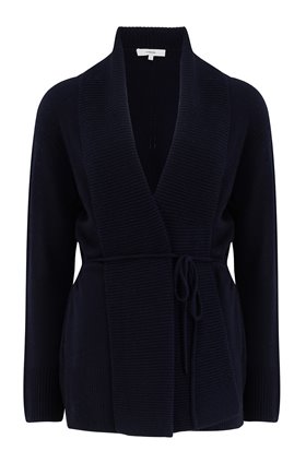 Vince Rib Front Cardigan in Coastal