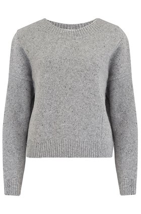 Vince DBL Seam Crew in Soft Grey