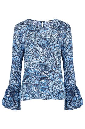 Lily & Lionel Ella Top in Paisley Blue