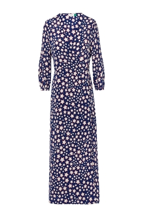 Rixo Phoebe Psychedelic Star Print Wrap Dress