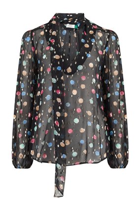 Rixo MOSS BLOUSE IN WATER COLOUR SPOT
